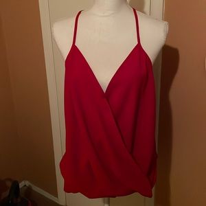 Red “Shein” Sleeveless Blouse!